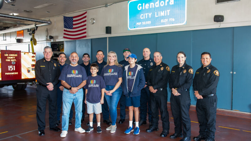 (LACoFD) Fire Chief Anthony C. Marrone was joined by Deputy Fire Chief Eleni Pappas and Congressman Gil Cisneros as they visited with firefighters across the East Regional Operations Bureau on Thanksgiving Day.