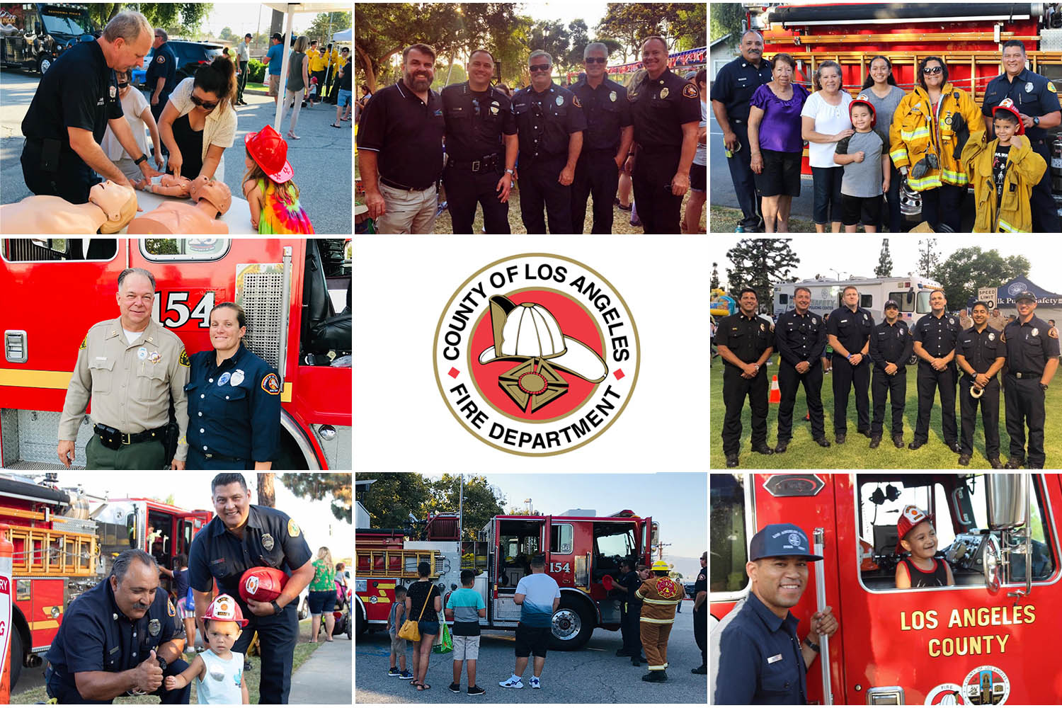 During the week of August 6, Los Angeles County Fire Department (LACoFD) Division II and IV firefighters participated in National Night Out events throughout their respected cities.
