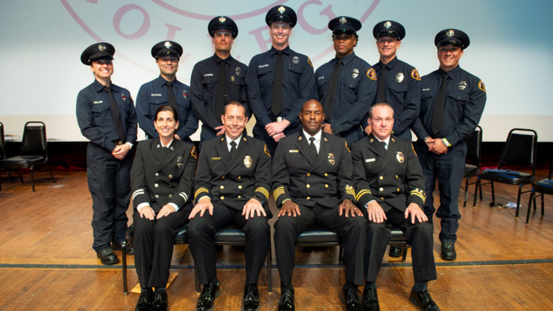 On Thursday, February 17, 2022, seven Los Angeles County Fire Department (LACoFD) firefighters graduated from the Paramedic Training Institute at El Camino Community College in Torrance.