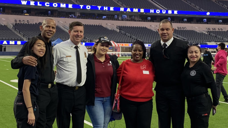 On Thursday, December 22, 2022, the Los Angeles County Fire Department (LACoFD) partnered with the Los Angeles Rams and the First Responder Children’s Foundation to distribute toys at ABC7’s Spark of Love event at SoFi Stadium in Inglewood.