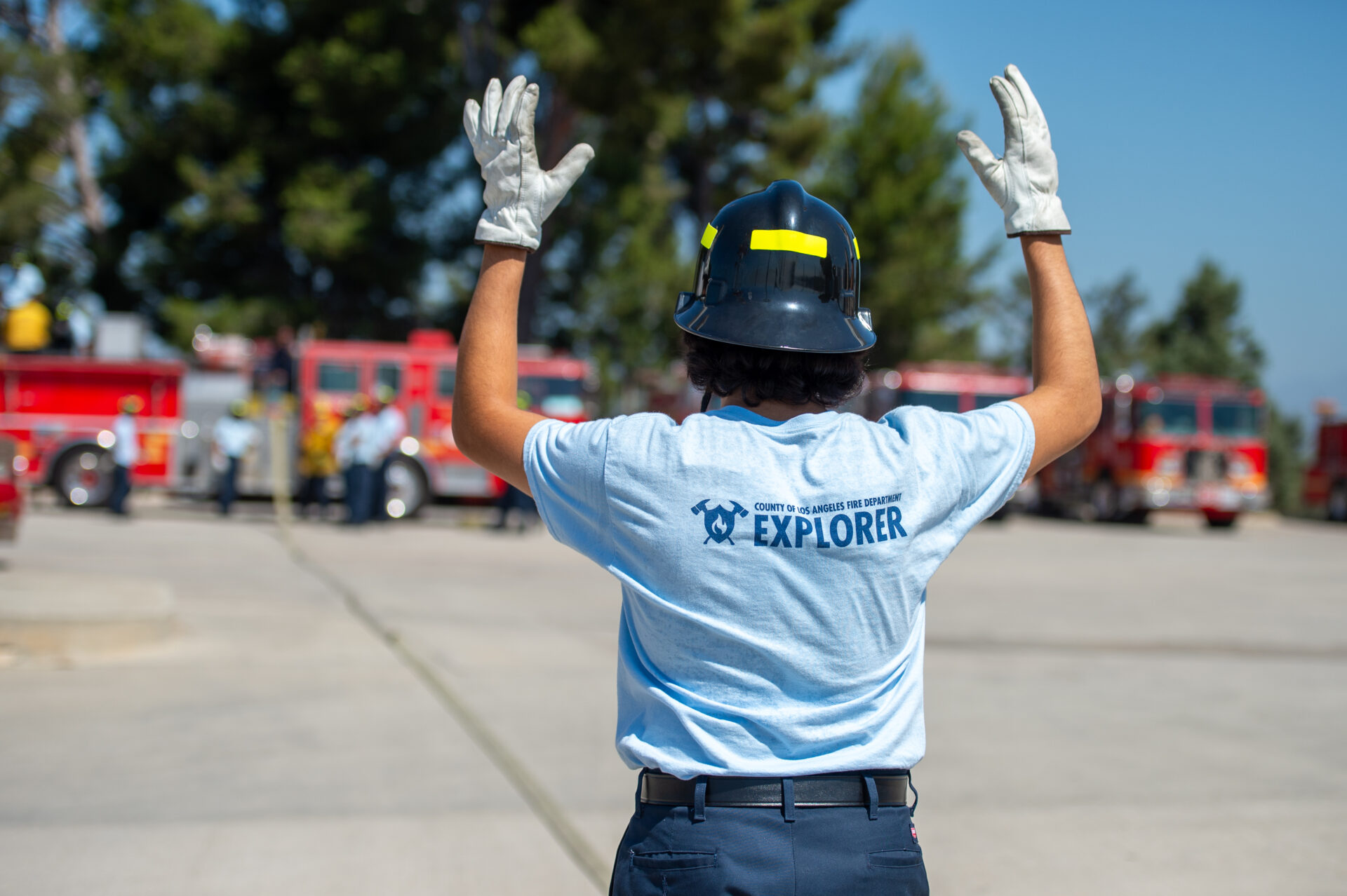 On the weekend of August 12-13, 2023, the County of Los Angeles Fire Department’s (LACoFD) Fire Explorer Program held a two-day Orientation for over 130 new Explorers at the Cecil R. Gehr Fire Combat Training Center.