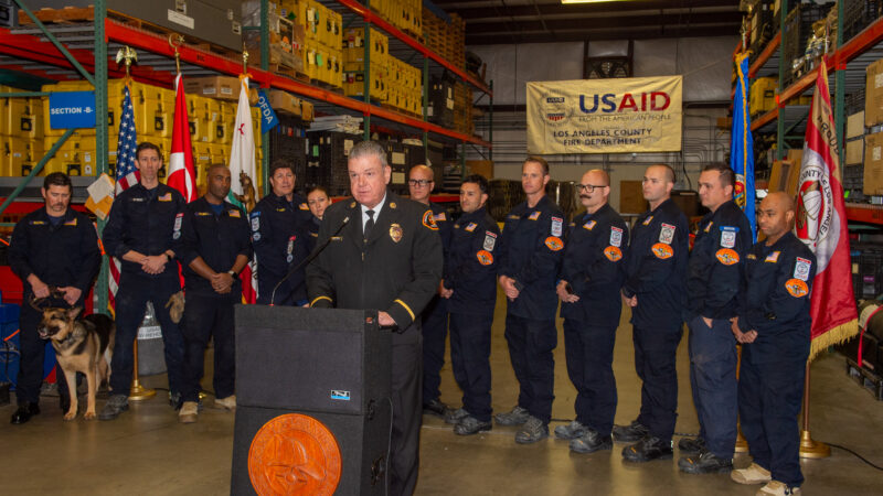 On Tuesday, February 6, 2024, the County of Los Angeles Fire Department (LACoFD) hosted a press conference to observe the one-year anniversary of the disastrous Türkiye-Syria Earthquake.