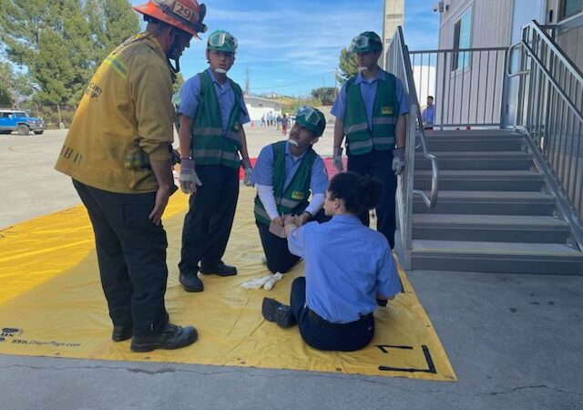 On Saturday, January 27, 2024, 71 County of Los Angeles Fire Department (LACoFD) Explorers completed the 20-hour Community Emergency Response Team (CERT) training and earned a certificate of completion at LACoFD Headquarters.