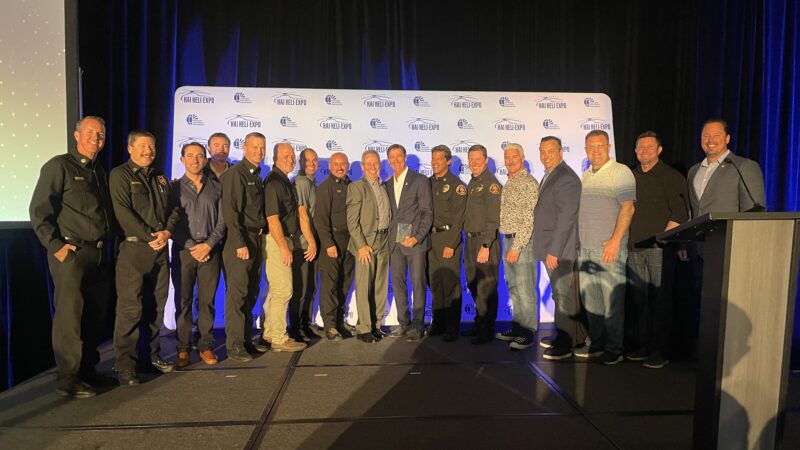 On Wednesday, February 28, 2024, County of Los Angeles Fire Department Air Operations Section Senior Pilot Mike Sagely received the coveted 2024 Salute to Excellence Pilot of the Year Award.