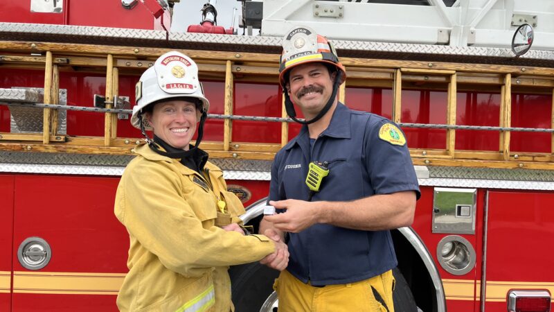 During the week of February 25, 2024, four County of Los Angeles Fire Department (LACoFD) Battalion 9 firefighters were presented with their service pins.