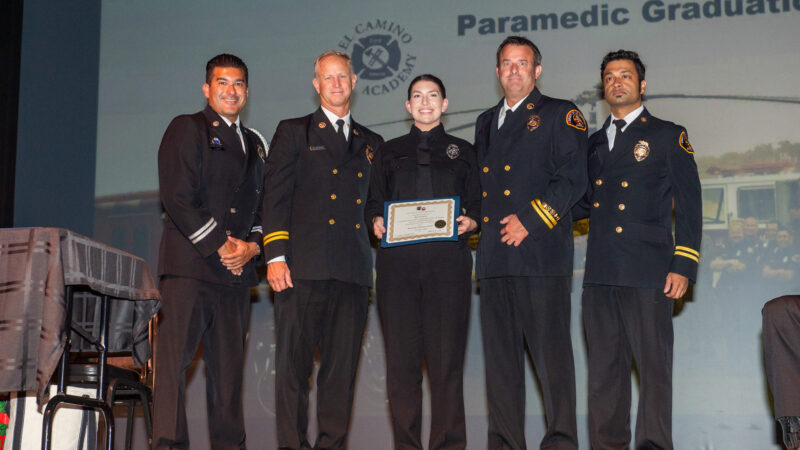 On Thursday, September 19, 2024, three members of Paramedic Training Institute (PTI) Class 267, were recognized in a graduation ceremony held at the El Camino Community College in Torrance for successfully completing the paramedic program.