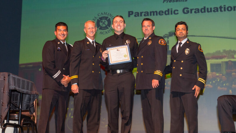 On Thursday, September 19, 2024, three members of Paramedic Training Institute (PTI) Class 267, were recognized in a graduation ceremony held at the El Camino Community College in Torrance for successfully completing the paramedic program.