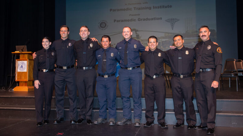 On Thursday, September 19, 2024, three members of Paramedic Training Institute (PTI) Class 267, were recognized in a graduation ceremony held at the El Camino Community College in Torrance for successfully completing the paramedic program.