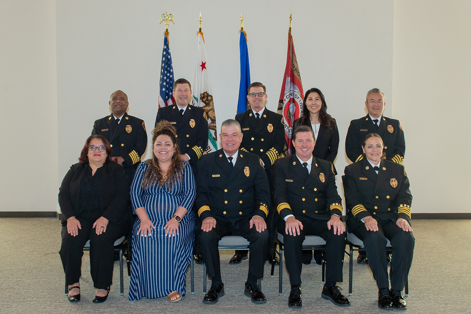 The County of Los Angeles Fire Department (LACoFD) held a promotional ceremony on Thursday, October 24, 2024, at the Canyon Country Community Center in Santa Clarita to congratulate newly promoted Department personnel.