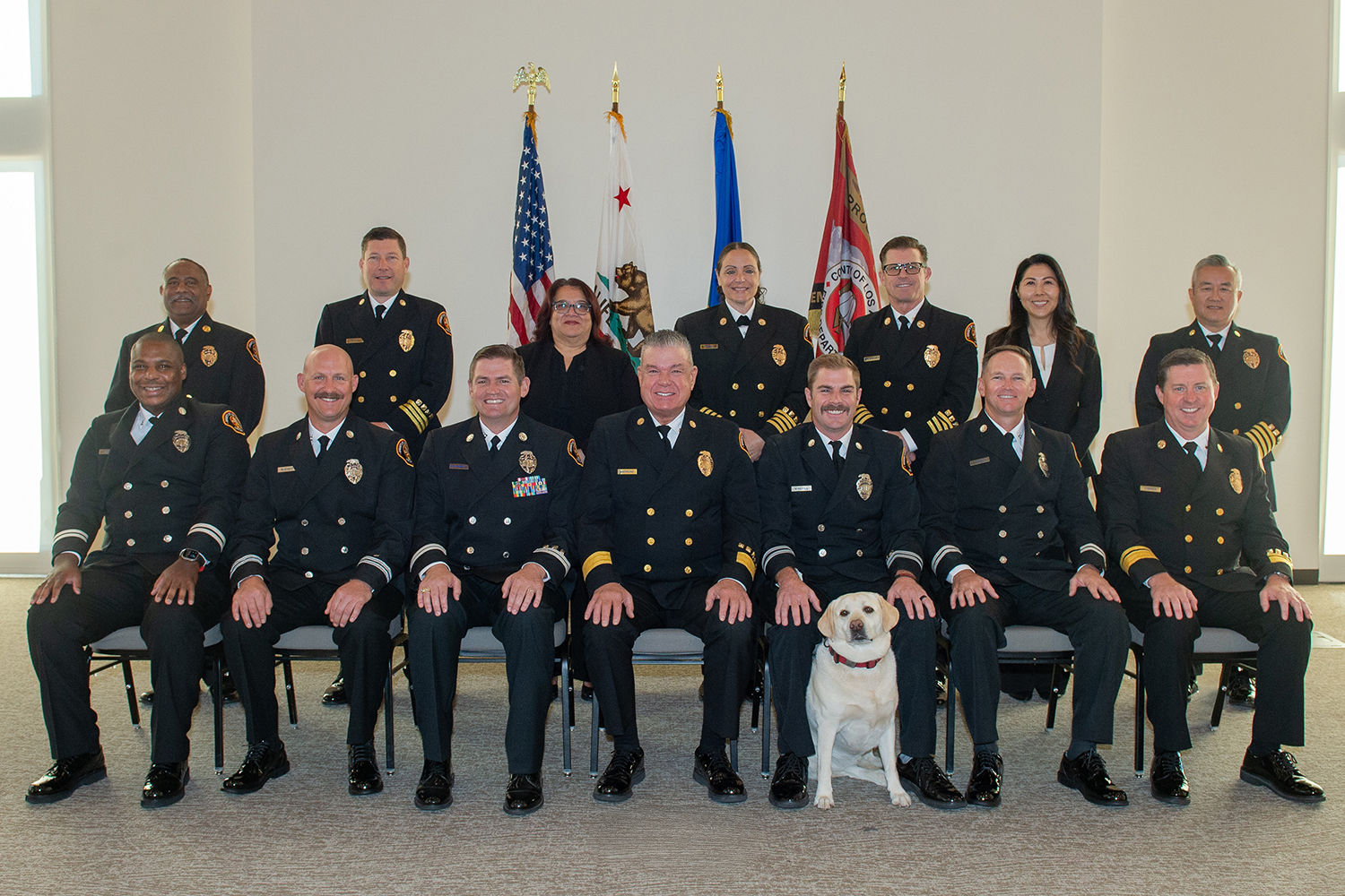 The County of Los Angeles Fire Department (LACoFD) held a promotional ceremony on Thursday, October 24, 2024, at the Canyon Country Community Center in Santa Clarita to congratulate newly promoted Department personnel.
