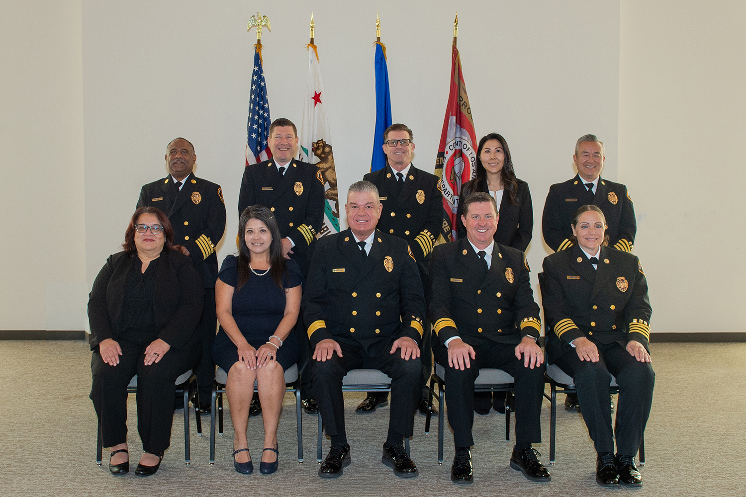 The County of Los Angeles Fire Department (LACoFD) held a promotional ceremony on Thursday, October 24, 2024, at the Canyon Country Community Center in Santa Clarita to congratulate newly promoted Department personnel.