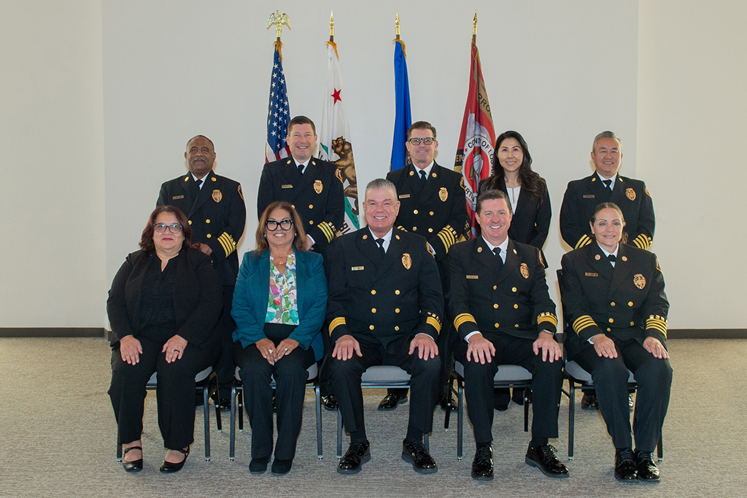 The County of Los Angeles Fire Department (LACoFD) held a promotional ceremony on Thursday, October 24, 2024, at the Canyon Country Community Center in Santa Clarita to congratulate newly promoted Department personnel.