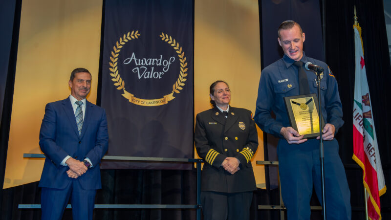 On Wednesday, November 6, 2024, County of Los Angeles Fire Department (LACoFD) firefighters along with Los Angeles Sheriff’s Department personnel and community residents were honored at the annual City of Lakewood Award of Valor Luncheon at the Centre.