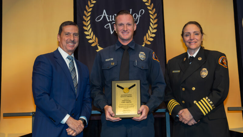 On Wednesday, November 6, 2024, County of Los Angeles Fire Department (LACoFD) firefighters along with Los Angeles Sheriff’s Department personnel and community residents were honored at the annual City of Lakewood Award of Valor Luncheon at the Centre.