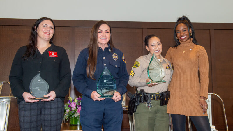 In honor of Women's History Month, County of Los Angeles Fire Department (LACoFD) Fire Captain Sheila Kelliher-Berkoh and Community Services Liaison (CSL) Megan Currier were recognized at the 2nd Annual International Women’s Day Luncheon on Wednesday, March 5, 2025.