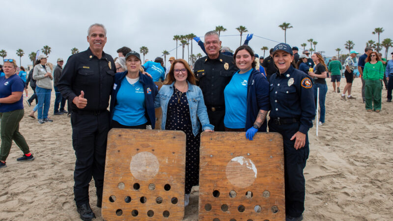 On Wednesday, June 4, 2025, Fire Chief Anthony C. Marrone joined Los Angeles County Third District Supervisor Lindsey P. Horvath, the Marine Mammal Care Center, the Department of Beaches and Harbors, and Lifeguard Division to release four sea lions into the waters at Venice Beach.