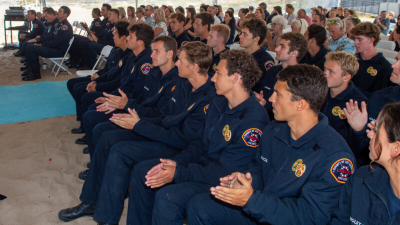 On Tuesday, June 17, 2025, LACoFD Lifeguard Division held a graduation ceremony for Ocean Lifeguard Academy Class 44 at the Dockweiler State Beach Youth Center.