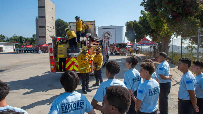 The County of Los Angeles Fire Department’s (LACoFD) Fire Explorer Program hosted a two-day Orientation for 145 incoming Explorers at the Cecil R. Gehr Fire Combat Training Center in unincorporated East Los Angeles on August 9, and 10, 2025.
