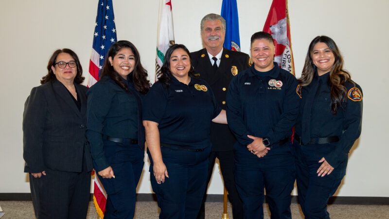 On Thursday, August 28, 2025, the County of Los Angeles Fire Department (LACoFD) Executive team held a promotional ceremony at the Canyon County Community Center in Santa Clarita.